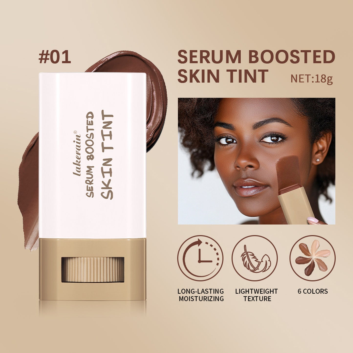 Lakerain® Boosted Skin Tint Balm Serum